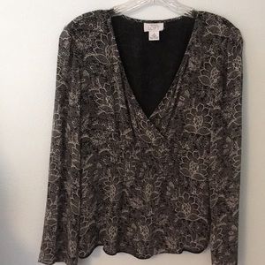 Loft long-sleeve silk blouse